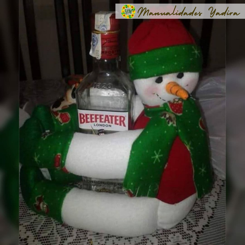 Muñeco de Nieve Botellero: Un Toque Festivo para tus Bebidas.