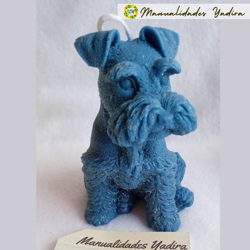 Vela Schnauzer artesanal, un detalle decorativo con estilo Vela Schnauzer artesanal, un detalle decorativo con estilo