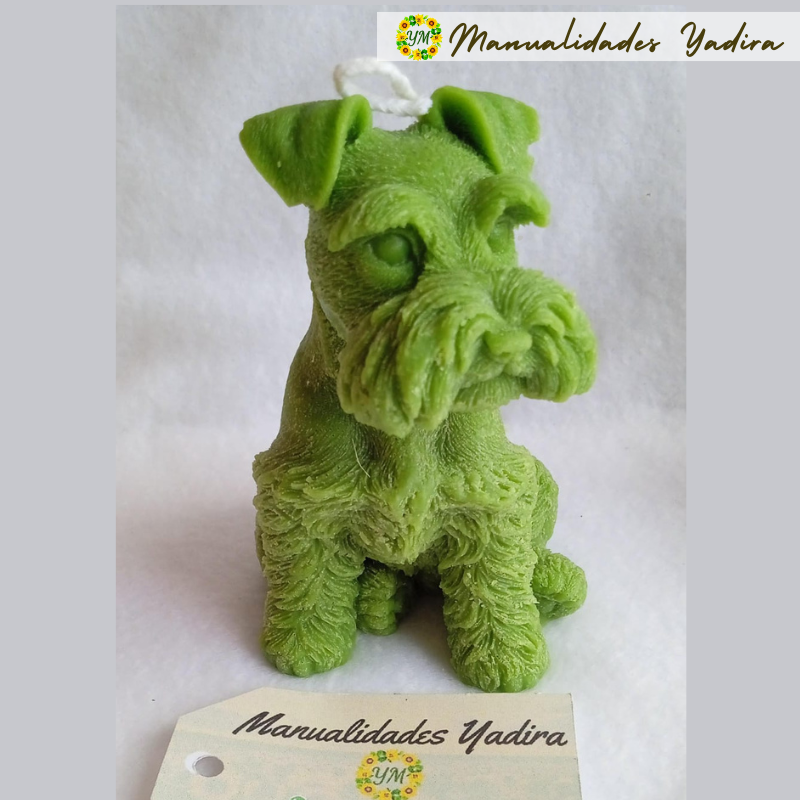 Vela Schnauzer artesanal, un detalle decorativo con estilo Vela Schnauzer artesanal, un detalle decorativo con estilo