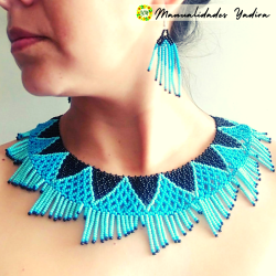 Collar Corto CC004 Artesanal | Diseño Delicado con Aretes a Juego